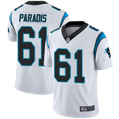 Carolina Panthers Limited White Youth Matt Paradis Road Jersey NFL Football #61 Vapor Untouchable